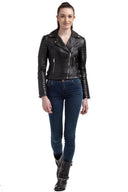 Perfecto noir en cuir RAFAELA