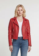 Perfecto rouge en cuir RAFAELA