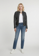 Veste noire en cuir ROSA, femme – vue 1