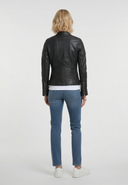 Veste noire en cuir ROSA, femme – vue 3