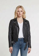 Perfecto noir délavé en cuir ROXETTE 2