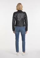 Veste noire en cuir FAUVE, femme – vue 3