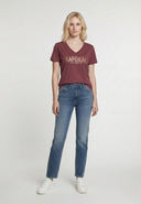 T-shirt bordeaux en coton KREW