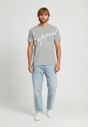 T-shirt manches courtes regular gris coton