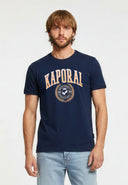 T-shirt manches courtes regular bleu marine coton