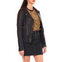 Perfecto noir en cuir ROXETTE, femme – vue 1