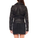 Perfecto noir en cuir ROXETTE, femme – vue 3